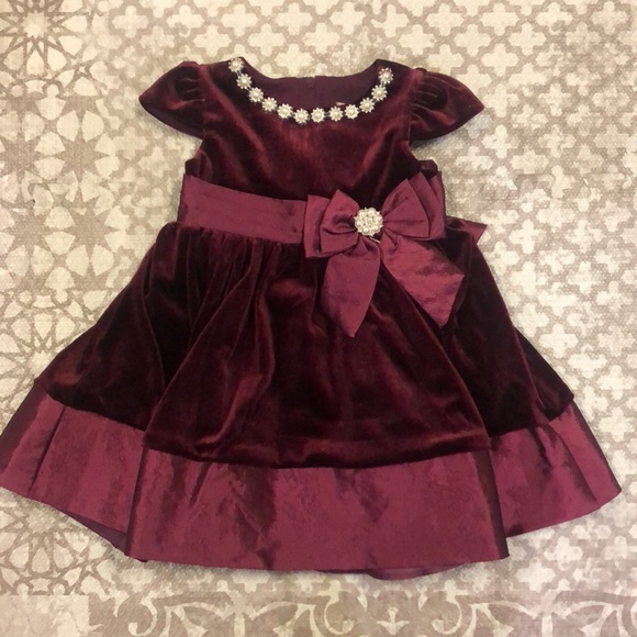 Rare Edition Burgundy Velvet Dress - Picture 3 of 3